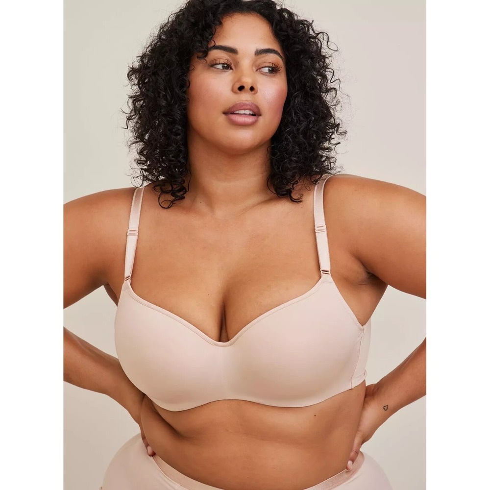 Torrid Curve Womens Balconette Lightly Bra Size Nude Wired Size 48DD